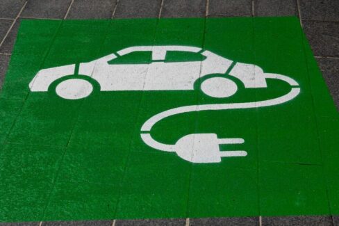 Electric Vehicle parking space ground signage