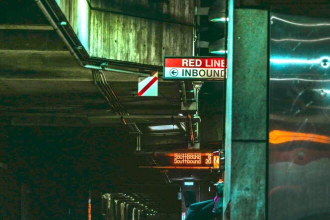 Interior image of a Red Line station